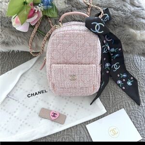 Chanel tweed backpack that was stolen but i sourced again! EXTREMELY RARE!